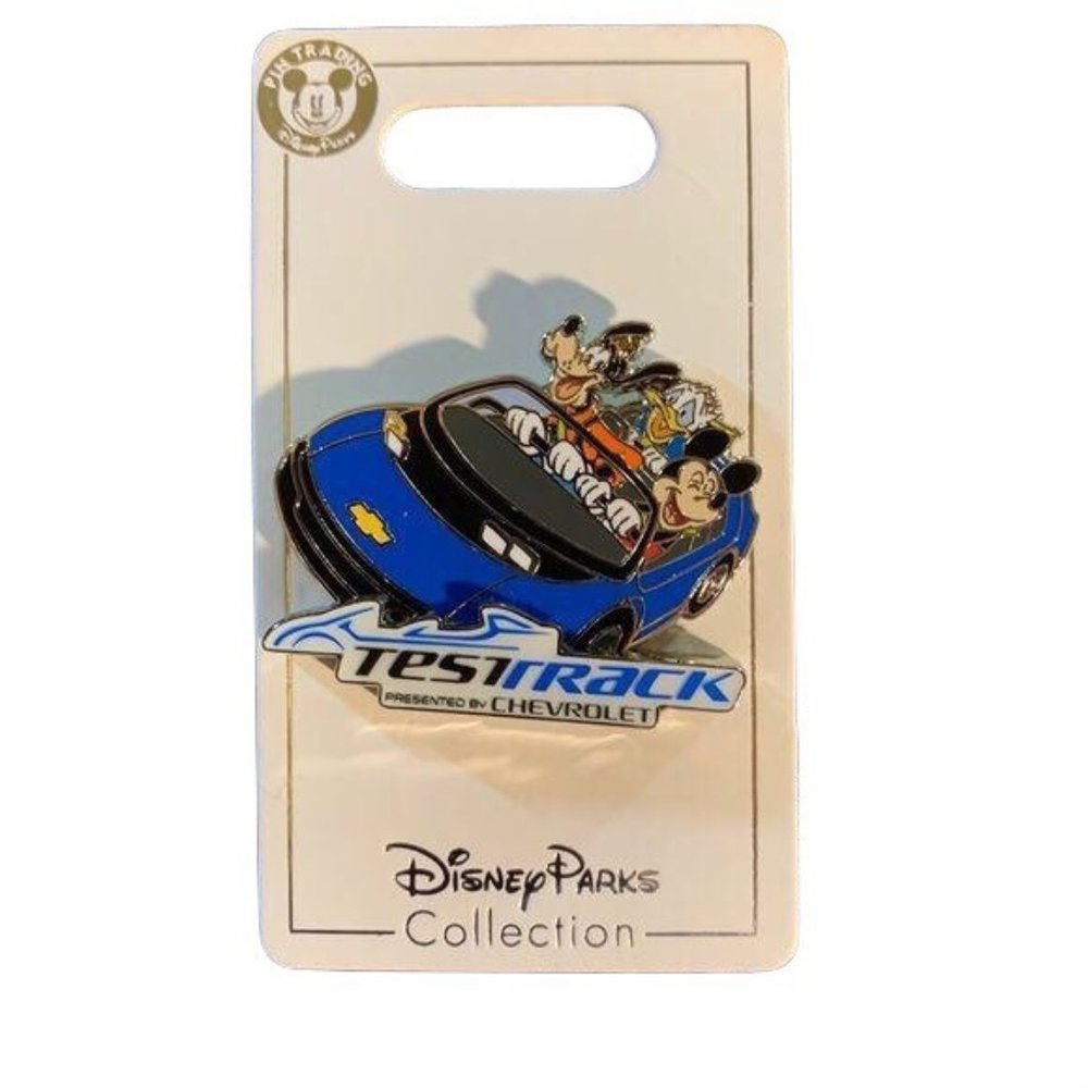 Disney Parks Mickey Mouse Donald Duck Goofy Test Track Pin